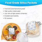 Desiccant Packs for Storage – 10 Gram 80 Packs Moisture Absorbers for Food Storage, Food Grade Silica Gel Packets, Premium Desiccant for Foods, Electronics, Jewelry, Tools, Safe