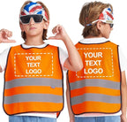 A-SAFETY Kids High Vis Reflective construction Safety vest customized LOGO