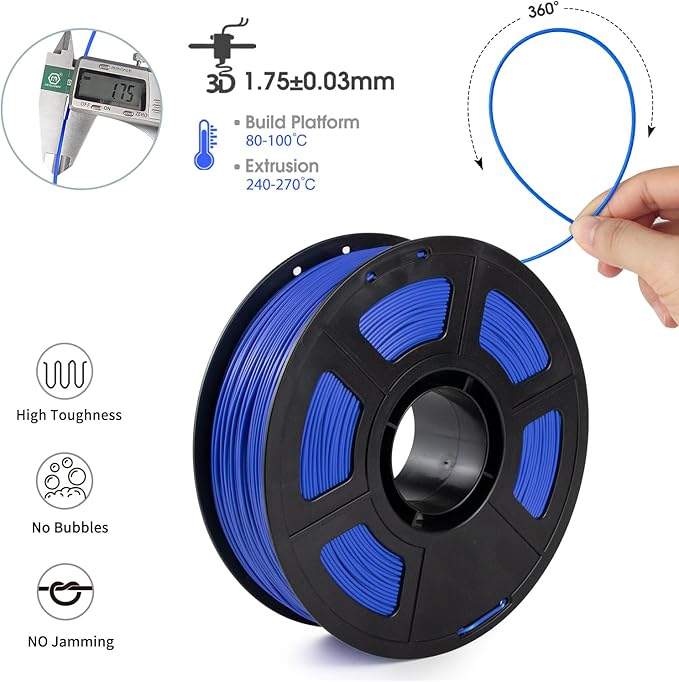 iSANMATE ASA Filament 1.75mm Bundle 4KG (8.8lbs), UV & Weather Resistant 3D Printer Filament Perfect for Outdoor Functional Parts, Black+White+Red+Blue