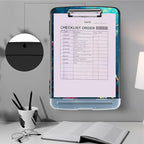 Heavy Duty Plastic Clipboard with Storage & Pen Holder, Low Profile Clip, Teacher Must Haves, Office Supplies