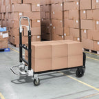 RedSwing Hand Truck Dolly Foldable,Folding Convertible Hand Truck with 4 Wheels,2 in 1 Heavy Duty Dolly Cart for Moving Luggages,Garage,Home,500 Lbs