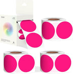 Easy to Use 2 Inch Round Fluorescent Pink Color - Coding Stickers, 4 Rolls 2000 PCS Multipurpose Strong Adhesive Labels for Office,Inventory, Organizing