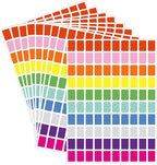 Starboling Color Coding Labels,3000 PCS 1/2" x 3/4" 10 Colors Rectangular Colored Labels Stickers,for Garage Sale,Price Tags,File Folder Tabs,and Classroom Organization