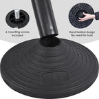 6 Pack Premium Crowd Control Stanchion Set, 40" H Delineator Post with 10' Feet Retractable Belt, Heavy-Duty Base, Safety Rope Barriers for Traffic Queue (Heavy Rubber Base, Black)