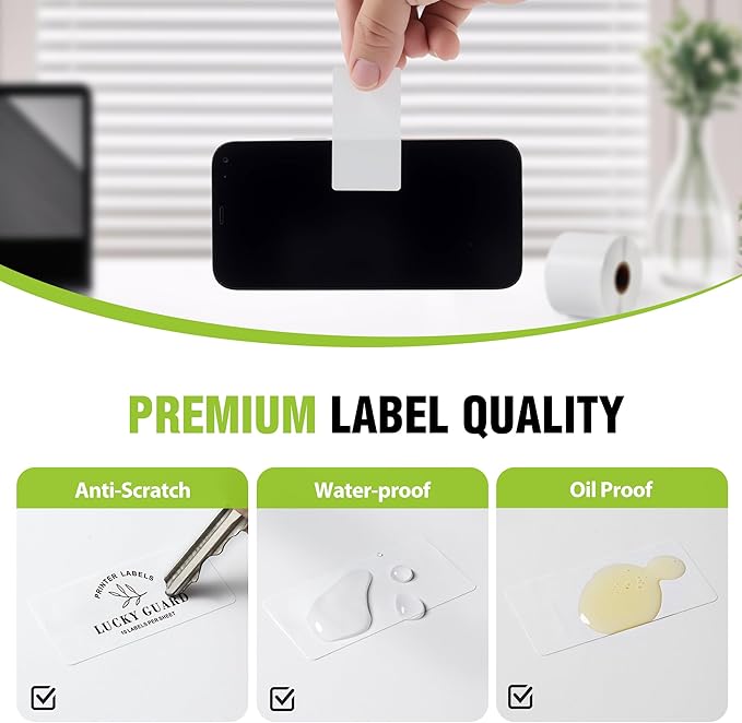2.25"x 1.25" Direct Thermal Labels-Perforated Barcodes, Shipping Label Paper, Compatible with Zebra & Rollo Printers（1 Roll，1000 Labels/Roll）