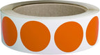 Royal Green Colored Dot Stickers 1 inch Orange Label Roll - 600 Pack