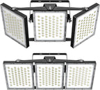 2025 Elite New Upgraded LED Flood Light Outdoor 300W 2 Pack 45000lm Stadium Flood Lights, 5000K IP66 Waterproof Adjustable Adjustable Floodlight for Street, Parking Lot