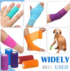 Treela 36 Pcs Self Adherent Bandage 4" X 5 Yard Wrap Breathable Cohesive Bandage Elastic Adhesive Tape for Stretch Athletic Sports Wrist Ankle