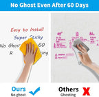 AFMAT Whiteboard Wallpaper, 6x4ft Dry Erase Contact Paper, Large Peel and Stick White Board Contact Paper, Stain-Proof & Super Sticky, No Ghost After 60 Days, Dry Erase Whiteboard Sticker for Wall
