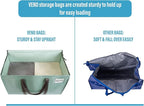 VENO 4 Pack Moving Bags and Large Christmas Storage Bins with lids. Alternative to Moving Boxes, Packing Supplies for College. Extra Large Heavy Duty Totes for Packaging (Shiny Light Green, 4 Pack)
