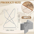 48 Pcs Ideal Paper Clamps Butterfly Clips Large Mental Butterfly Wire 2.56 x 1.69 Inch No. 1 Size Silver Durable Metal Clips for Crafting Sewing Paper Fabric DIY Project Holders