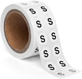 1000pcs Letter S Stickers, 0.5" Letter Sticker Dot Labels for Organization, Inventory, 1000/roll