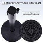 6 Pack Premium Crowd Control Stanchion Set, 40" H Delineator Post with 10' Feet Retractable Belt, Heavy-Duty Base, Safety Rope Barriers for Traffic Queue (Heavy Rubber Base, Black)