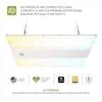 ASD LED Linear High Bay Light Fixture, Commercial Shop Lighting | 3CCT, Dimmable, Power Adjustable, DLC Premium, UL Listed | 320W 52000LM 3500-5000K 100-277V | Warehouse, Garage, Workshop Lamp | White