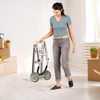 Fully Assembled Foldable Hand Truck with 8" Mold-On Rubber Wheels – Horizontal Loop Handle. 500 Lb. Capacity Dolly for Travel, Moving and Office Use | 14 X 7.5 Extruded Aluminum Nose Plate