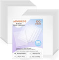 AKONEGE 100 Pack No Holes Sheet Protectors 8.5 x 11 Inch Letter Size Page Protectors for Documents, Prints, Top Loading Heavyweight Clear View Plastic Sleeves for Papers, Artworks, Photos