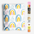 10x13 Poly Mailers – Boho Rainbow – Waterproof, Tear-Resistant Shipping Bags with Adhesive Seal – 100 Pack – Package Mint