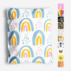 10x13 Poly Mailers – Boho Rainbow – Waterproof, Tear-Resistant Shipping Bags with Adhesive Seal – 100 Pack – Package Mint