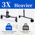 Room Divider 6FT Room Partition with Lockable Wheels, (Thicked Metal Base) Room Dividers, Freestanding Indoor Folding Privacy Screens, Portable Fabric Wall Divider for (Black, 132"- 6 Panel)