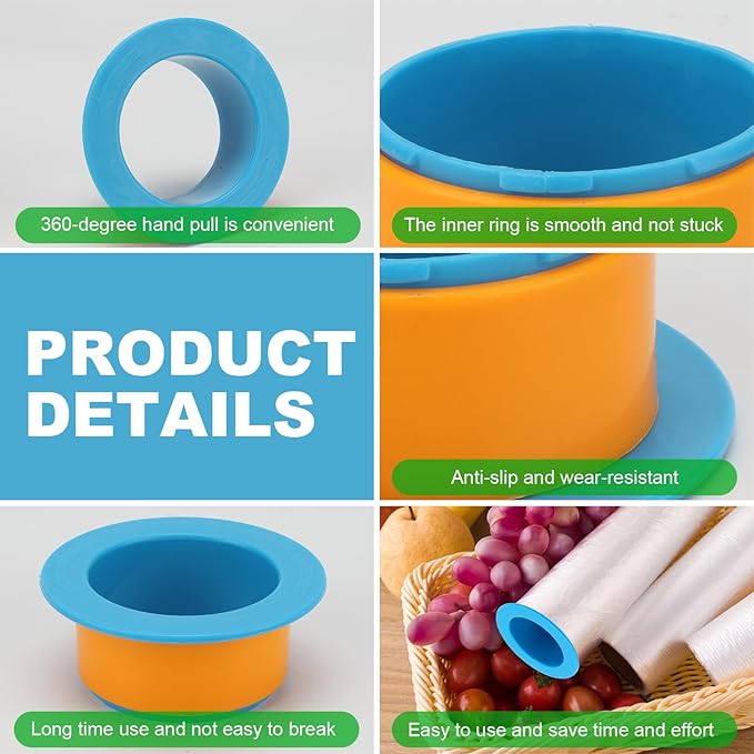 24 Pcs Shrink Wrap Handle Stretch Wrap Dispenser, Plastic Pallet Handles Protective Manual Film Puller for Moving Stretch Wrap Roll Pallet Packing Shipping Fit 3 Inch Film Core