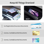 Car Registration and Insurance Holder, Leather Car Glove Box Organizer, Cool Car Accessories for ID, Driver's License Cards & Essential Document, business cards, Men&Women,Cool Wolf Moon