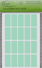 Royal Green Rectangle Sticker Labels 1.57 inch x 0.75 inch Pastel Green (40mm x 19mm) - 2000 Pack