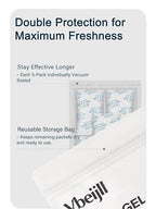 5 Gram (100 Pack) Color-Indicating Silica Gel Packets, Each 5 Pack Individually Sealed, Food Grade Desiccant - Rechargeable Moisture Absorbers for Food Storage, Electronics, 3D Filament & Safes