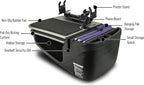 AutoExec AE-GMCD-PM-PS-GT GripMaster Car Desk for Your Vehicle Workstation and Mobile Office, Grey with Phone Mount and Printer Stand