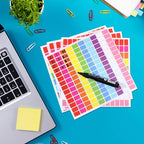 Tallew 2800Pieces 10 Color Coding Labels Rectangle Colored Stickers Assorted Removable Stickers for Classrooms Offices Labeling Marking(0.5" X 0.75")