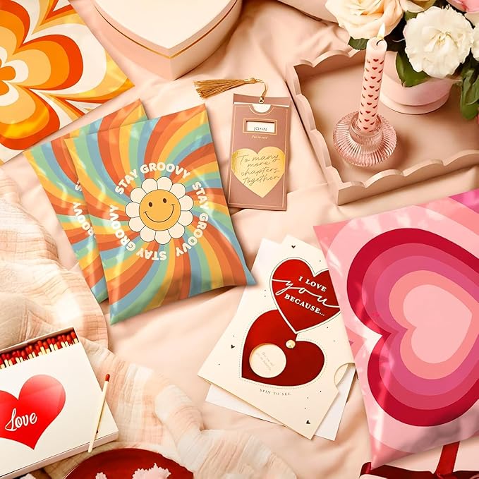 Metronic Cute Poly Mailers 6x9" 1200pc Shipping Bags for Clothes,Self Adhesive Shipping Envelopes for Small Business,Waterproof Mailers Poly Bags for Shipping,Packaging Mailing Bags Rainbow Smile Face