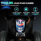 Electric Stair Climbing Hand Trucks Dolly Cart, 900lb Capacity Heavy Duty Stair Climber with Ropes, Carry Heavy Objects Up and Down Stairs Effortless for Furniture Logistics Warehouse