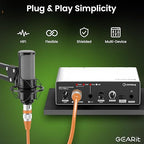 GEARit XLR Male to Female Microphone Cable (100 Feet, 1 Pack) 3-Pin Balanced Shielded Mixer, Recording Studio, Podcast - Orange
