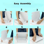 6x4x3 inch Small White Mailers Boxes Recyclable Corrugated Gift Box for Packaging Shipping Set of 10