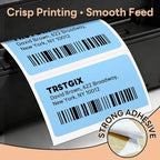 2.25" x 1.25" Direct Thermal Labels, Strong Adhesive Stickers Compatible with Zebra, Rollo, Munbyn & Most Desktop Thermal Printers (1 Roll / 1000 Labels, Light Blue), TRSTGIX
