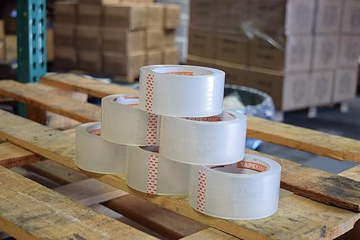 Tape King Quiet Clear Packing Tape | 60 Yards Per Roll (6 Rolls) | Heavy Duty Packing Tape 2.6mil Strong Adhesive for Moving Boxes, Shipping Cartons, Office Use, Storage & Wrapping (360 Yards)