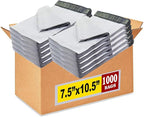iMBAPrice Poly Mailers 7.5x10.5 Inch, 1000-Pack – Small Size #2 White Shipping Bags Self-Seal Adhesive, Waterproof Mailing Envelopes for Jewelry, Makeup & Business Packaging