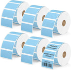2.25" x 1.25" Direct Thermal Labels, Strong Adhesive Stickers Compatible with Zebra, Rollo, Munbyn & Most Desktop Thermal Printers (6 Rolls / 6000 Labels, Light Blue), TRSTGIX