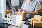 Eupako 5x5x5" Cardboard Box Mailers 25 Pack White Cube Corrugated Small Shipping Boxes for Mailing