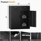 Metal Storage Cabinet, 36 Inch Tall Metal Garage Cabinet with 2 Doors and 2 Drawers, Lockable Cabinet with Adjustable Shelf, Pantry Cabinets for Home Office,Kitchen,Pantry,Garage,Warehouse