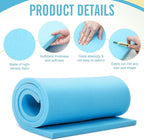 Frienda 2 Pcs Upholstery Foam 1" x 24" x 72" High Density Cushion Blue Polyurethane Craft Foam Padding for Seat Replacement DIY Projects Chairs Headboards Sofas Home
