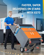 ZW7250GC Electric Stair Climber, 550lb Load Capacity Heavy Duty Stair Climbing Cart Aluminum Powered Stair Climbing Hand Truck with Foldable Handle Solid Wheel Brake System