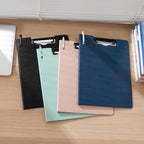 Y YOMA Clipboard Folder, A4 Foldable Plastic Clipboard with Metal Clip, 360° Rotating Cover, Waterproof Work Folder for Home, Office, School, Field Work, Outdoor - 2 Pack, Mint Green
