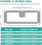 Bed Rails for Toddlers，Toddler Bed Rails，Bed Rail for Baby - Adjustable Height Bed Guard with Child Safety Lock, Universal Fit for King/Full/Twin Beds (Grey, 1 Side 59Inch)