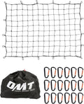 Orion Motor Tech 5x7 ft Heavy Duty Cargo Net for Pickups SUVs Vans Semis | 10x14ft Stretched Bungee Cord Net for Truck Bed Roof Rack Trailer More with Handmade Knotting, 18 Carabiners, Storage Bag