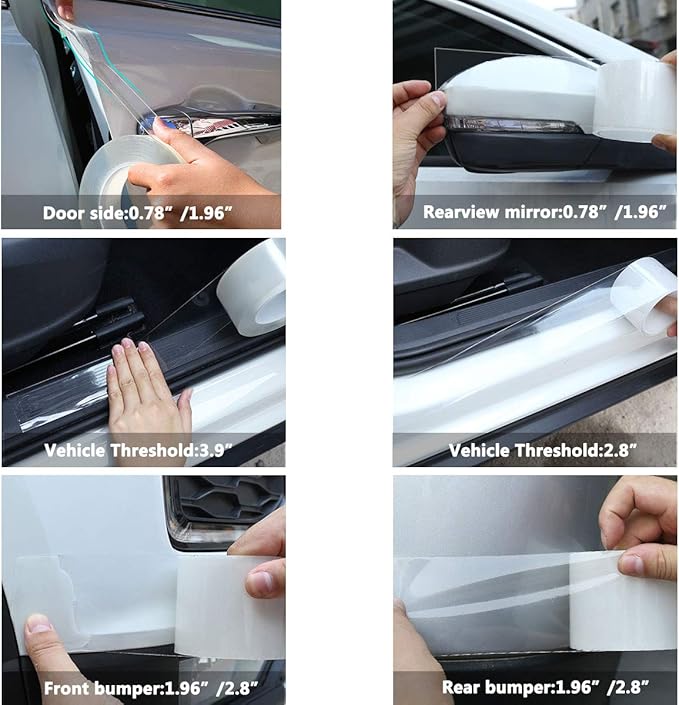 MYFAMIREA Car Door Invisible Anti-Collision Self Adhesive Seal Strip Seal Weather Strip Scratch Resistant Transparent Fit for Most Car, Protect The Car Body and Door(33Ft x 4In)