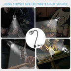 Magnetic LED Work Light with Flexible Gooseneck and Magnetic Base, Magnetic LED Lamp 750 Lumen for Workshop, Lathe, Sewing Machine, Grill Lighting