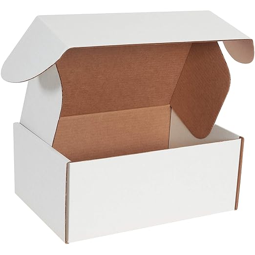 BOX USA 14" Deluxe Shipping Boxes 14"L x 10"W x 6"H, 50-Pack - White Box Mailers for Packaging, Storage, Gifts or Bulk Business Orders