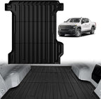 TripleAliners Truck Bed Mat Compatible with 2024 2025 2026 Chevrolet Silverado EV WT Version Accessories 5.9FT Vehicle Bed Perfectly Flush All Weather Protection TPE Heavy Duty Pickup Car Cargo Mat
