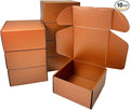 10 Pcs 9.8 x 9.8 x 4 inches Large Size Corrugated Cardboard Gift Boxes Recyclable Shipping Boxes for Mailing & Holidays, Wedding, Birthday, Gifts Packaging (Copper, 9.8 x 9.8 x 4")