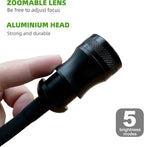 300 Lumens Rechargeable LED Work Light with 18-Inch Flexible Gooseneck, Built-in Hook, Strong Magnetic Base, Zoomable Lens, for Work Bench, Car Repairing, Grill Light and Inspection